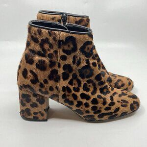 Zara Basic Boots Womens EU 38/US 7.5 Calf Hair Animal Print Boots Blogger Fav
